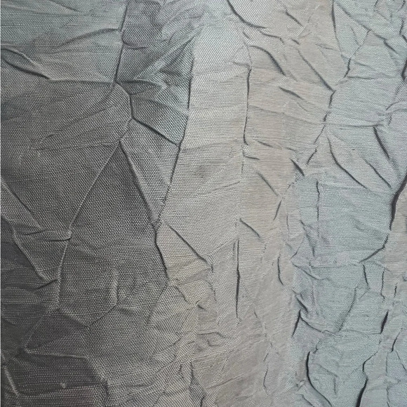 Eileen Fisher Crinkle Texture 100% Silk Button Jacket & Tank Top Set Silver Sz S - Picture 12 of 13